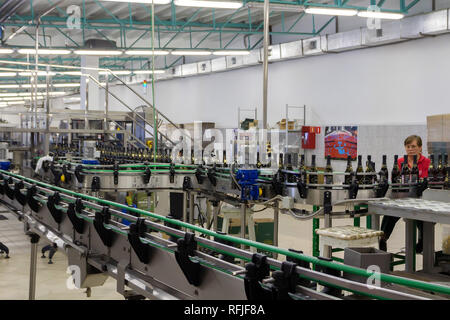 Region Krasnodar, Russland - 18. AUGUST 2013: Abrau-Durso Weingut Interieur in Russland Stockfoto