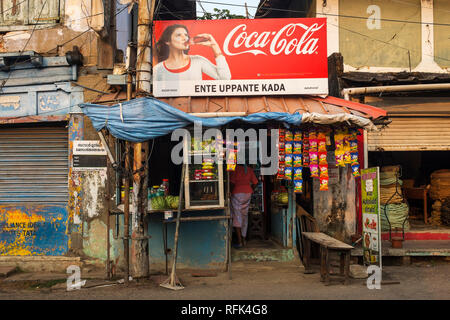 Kiosk, Cochin, Kerala, Indien Stockfoto