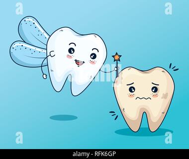 Zahnfee auf zahnärztliche Behandlung Stock Vektor