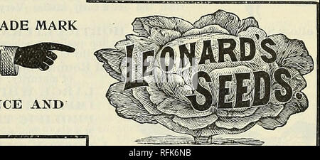 . Leonard's illustrierter Katalog: 1897. Baumschulen Illinois Chicago Kataloge; Blumen Samen Kataloge; Gemüse; Gräser, Samen Samen Kataloge Kataloge; landwirtschaftliche Arbeitsgeräte Kataloge. Allgemein l&gt; ist... Standard Sortiert 0 X 0 0 X 0 XQX XGX 0 X 0 X 0 X 0 X 3 X 0 X 0 X 0 X 0 XQX 0 X 0 X 0 X 0 XQX 0 X 0 X 0 X 0 X 0 XXXOX zahlen wir alle Porto- und Expressage auf Samen zitiert, die durch das Paket, Unze, ein Viertel Pfund, und zerstoßen; auch Pints und Qt, und Blumenzwiebeln und Pflanzen, außer wenn anders vermerkt. Aber wir positiv zahlen keine Gebühren auf pecks oder Bushel. X0 X0 X0XGX 0 X 0 X 0 X 0 X 0 X 0 X 0 X 0 X 0 X 0 X 0 X 0 X 0 X 0 XOX 0 X 0 X 0 X 0 X 0 X 0 X 0 X 0 X® Leonard's Samen unseres Handels Stockfoto