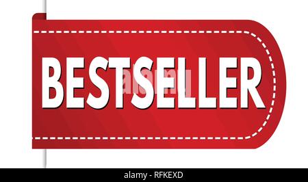 Bestseller Banner Design auf weißem Hintergrund, Vector Illustration Stock Vektor