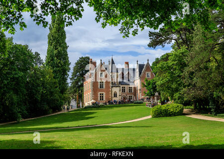 Frankreich, Indre et Loire, Amboise, das Clos Luce Schloss und Garten // Frankreich, Indre-et-Loire (37), Amboise, Jardin et Château du Clos Lucé Stockfoto