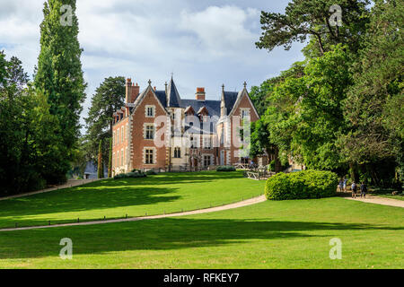 Frankreich, Indre et Loire, Amboise, das Clos Luce Schloss und Garten // Frankreich, Indre-et-Loire (37), Amboise, Jardin et Château du Clos Lucé Stockfoto