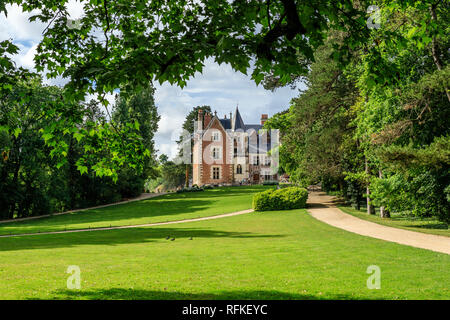 Frankreich, Indre et Loire, Amboise, das Clos Luce Schloss und Garten // Frankreich, Indre-et-Loire (37), Amboise, Jardin et Château du Clos Lucé Stockfoto