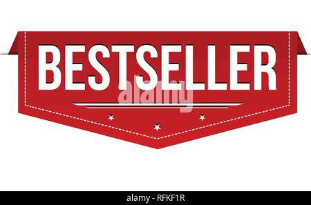 Bestseller Banner Design auf weißem Hintergrund, Vector Illustration Stock Vektor