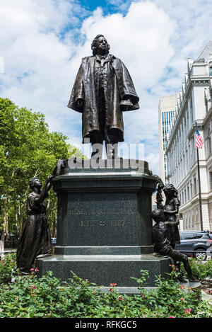 Henry-bezirk Beecher Denkmal in Brooklyn in Manhattan in New York City, USA Stockfoto