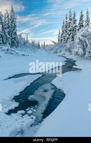 Wasser auf der Seite Strom von Eagle River in Southcentral Alaska öffnen. Stockfoto