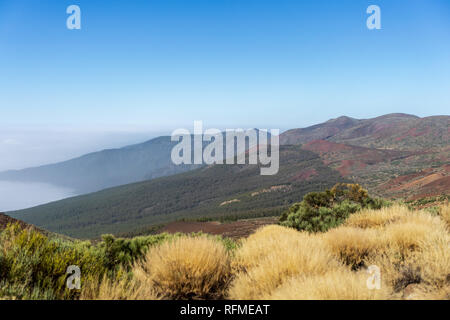 Landschaft der Wüste in der Nähe des Vulkan Teide. Viewpoint: Mirador Caramujo. Teneriffa. Kanarischen Inseln. Spanien. Stockfoto