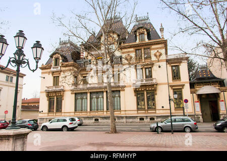 Das Institut Lumière, Museum Louis Lumière, äußeren Gebäude, Lyon, Frankreich Stockfoto