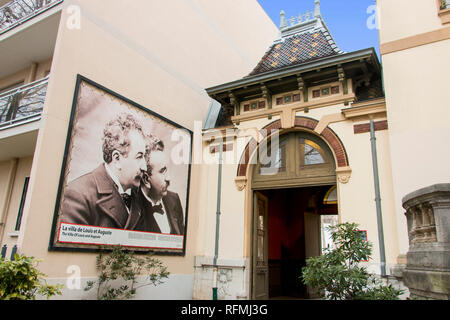 Das Institut Lumière, Museum Louis Lumière, äußeren Gebäude, Lyon, Frankreich Stockfoto