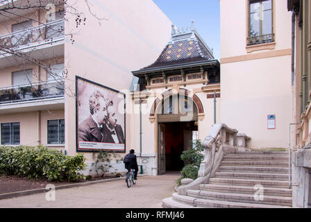 Das Institut Lumière, Museum Louis Lumière, äußeren Gebäude, Lyon, Frankreich Stockfoto