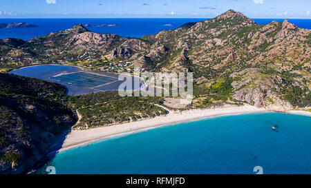 Anse de Grande physiologischer Kochsalzlösung oder Salines Strand, Saint Barthélemy oder St Barths oder St Barts, Karibik Stockfoto