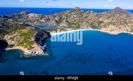 Anse de Grande physiologischer Kochsalzlösung oder Salines Strand, Saint Barthélemy oder St Barths oder St Barts, Karibik Stockfoto