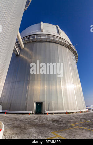 La Silla Europäische Südsternwarte, im Norden von Chile. Einer der ersten astronomischen Observatorien Planeten anderer Sterne zu sehen. Atacamawüste Stockfoto