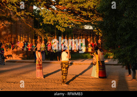 Bagan - alte Hauptstadt von Myanmar Stockfoto