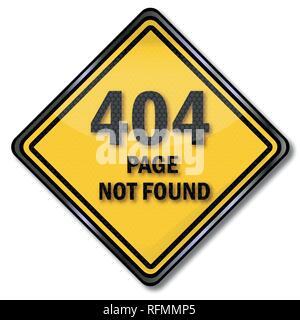 Computer anmelden 404 Seite nicht gefunden und Netzwerk Stock Vektor