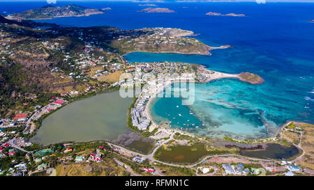 Grand Cul De Sac Beach, Saint Barthélemy oder St Barths oder St Barts, Karibik Stockfoto