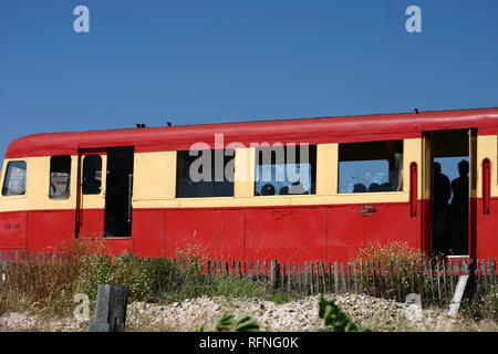 Korsika, Balagne den alten Bahnhof folgt der Küste, eine unvergessliche Reise... Stockfoto