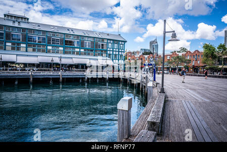 23. Dezember 2018, Sydney Australien: Street View von Woolloomooloo Finger Wharf in Sydney NSW Australien Stockfoto