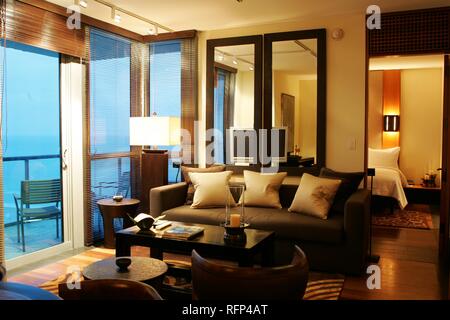 Suite, The Setai South Beach Hotel, Luxus hotel der GHM Gruppe, Miami Beach, Florida, USA Stockfoto