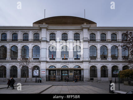 Madrid, Spanien, Januar 2019: Die Madrider Königlichen Konservatorium Gebäude Stockfoto