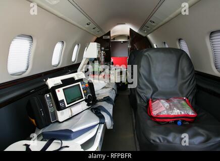 DEU, Bundesrepublik Deutschland, Frankfurt: Private Krankenwagen Charter jet Unternehmen Senator Aviation Pro Jet Krankenwagen, Stockfoto