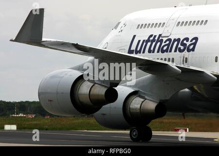 DEU, Bundesrepublik Deutschland, Frankfurt: frankfurt-main Flughafen, Fraport. Boeing 747-400 Jumbojet. Stockfoto