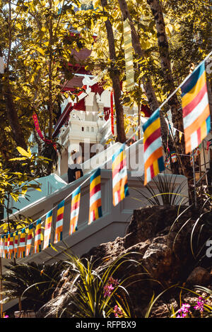 Wat Chaloemphrakiat in Thailand. Schöne Tempel ohne Touristen. Verstecktes Juwel in Thailand Stockfoto