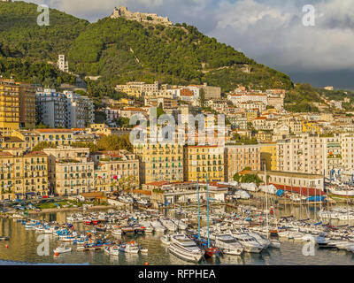 Salerno Hafen Campania Italien Stockfoto