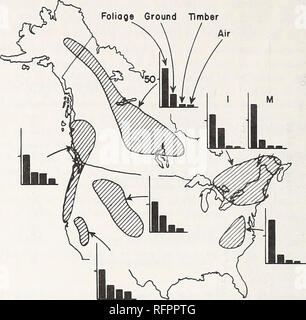 . Verfahren des Symposiums zur Bewirtschaftung von Wald und Lebensräume für Vögel Nongame, Mai 6-9, 1975, Tucson, Arizona. Vögel Erhaltung Kongresse; Vögel Lebensraum Kongresse; Bereich management Kongresse; Wildlife Habitat Verbesserung Kongresse. Ähnlich wie in der Nordamerikanischen Wälder. Sicherlich werden die Daten nicht darauf hin, dass die Nordamerikanischen Nadelwälder in markierte Mode aus ihren Nadelwald Pendants abweichen anderswo auf der Welt. Ökologische Struktur der Avifauna diese Analysen von Dichte, Biomasse, und Dominanz auf Arten als Chief Kategorie basieren Stockfoto