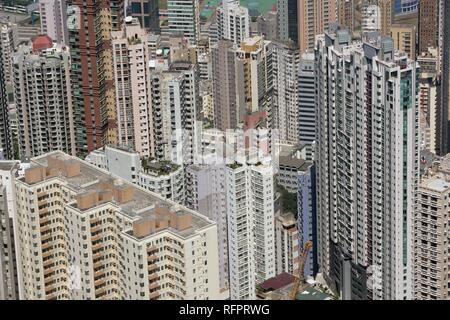 Hongkong Island, den Wohnungsbau in Wortspiel Shan Kui, Honkong, China Stockfoto