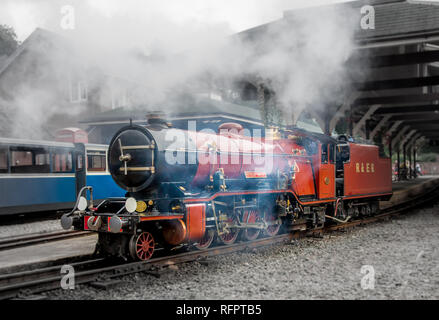 Fluss Milbe auf dem Ravenglass und Eskdale Railway Stockfoto