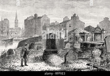 St Ninian's Kirchhof, Edinburgh, Schottland, 19. Jahrhundert Stockfoto