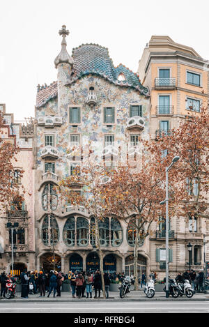 Casa Batlló, Barcelona, Spanien Stockfoto