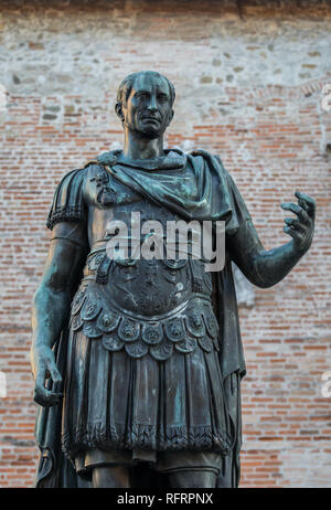 Statue von Julius Caesar in Cividale del Friuli, Italien Stockfoto