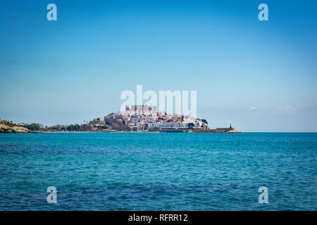 Alte Dorf am Meer. Peniscola. Castellon Province. Spanien. Stockfoto