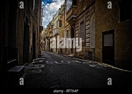 Alte Gasse in Rabat, Malta Stockfoto