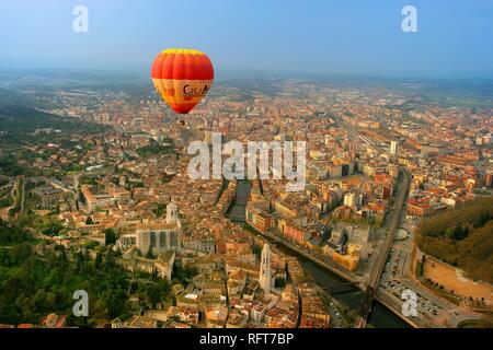 Hot Air Balloon Tour, Girona, Katalonien, Spanien, Europa Stockfoto