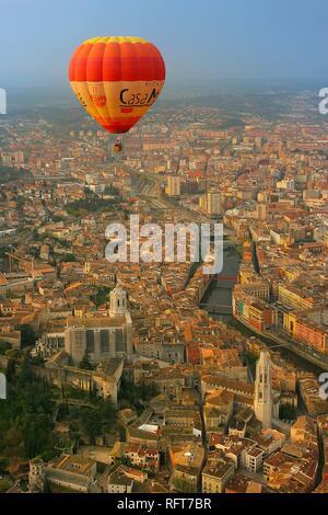 Hot Air Balloon Tour, Girona, Katalonien, Spanien, Europa Stockfoto