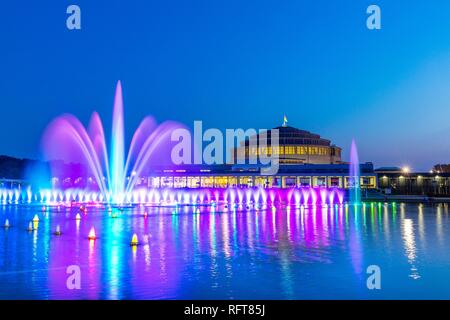 Das Millennium Hall und Multimedia Brunnen, Wroclaw, Polen, Europa Stockfoto