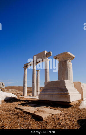 Die Insel Delos, Weltkulturerbe der UNESCO, Süd Ägäis, griechische Inseln, Griechenland, Europa Stockfoto