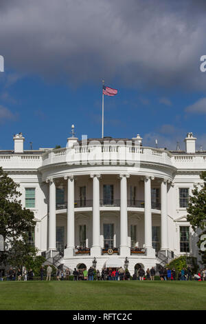 South Portikus, White House, Washington D.C., Vereinigte Staaten von Amerika, Nordamerika Stockfoto