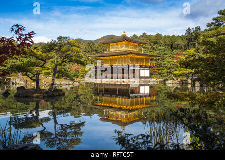 Kinkaku (Goldener Pavillon), Weltkulturerbe der UNESCO, Kyoto, Japan, Asien Stockfoto