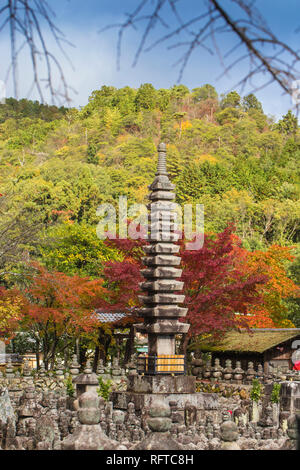 Adashino Nenbutsu-Ji Tempel, Arashiyama, Kyoto, Japan, Asien Stockfoto