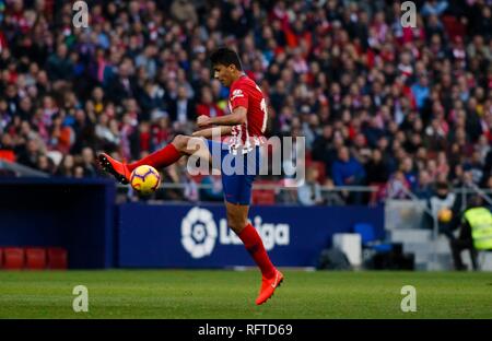 Madrid, Spanien. 26 Jan, 2019. Rodrigo von Atletico de Madrid während der LaLiga 2018/19 Match zwischen Atletico de Madrid und Getafe, Wanda Metropolitano Stadion in Madrid am 26. Januar 2019. (Foto von Guille Martinez/Cordon Drücken) Credit: CORDON PRESSE/Alamy leben Nachrichten Stockfoto