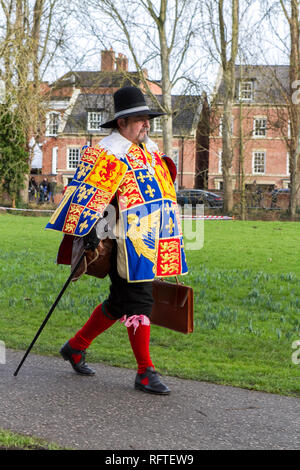 Die Schlacht von Nantwich wurde während des Ersten englischen Bürgerkrieges zwischen den Parlamentariern und Royalisten nordwestlich der Stadt Nantwich in Cheshire am 25. Januar 1644 ausgetragen. Die Royalisten unter Lord Byron belagerten Nantwich, und Sir Thomas Fairfax führte eine Armee an, um die Stadt zu entlasten. Als Fairfax sich näherte, führte ein plötzliches Tauen dazu, dass der River Weaver in Spat aufging und Byrons Kavallerie von seiner Infanterie und Artillerie, die von Fairfax überrannt und zerstört wurden, teilte. Stockfoto