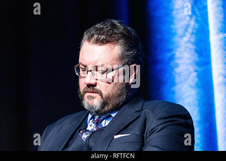 Waterfront Hall, Belfast, UK. 26. Januar 2019. . Kevin Meagher war einer der Diskussionsteilnehmer am Jenseits Brexit Konferenz. Was hält die Zukunft für irische Bürger im Norden? Über 1.700 Personen nahmen an der Konferenz teil, wo verschiedene Meinungen über die Zukunft der Insel Irland gesprochen wurden und Leute post Brexit. Eine Zukunft in Irland, wo alle Bürger geschätzt werden und ihre Rechte garantiert und respektiert erstellt werden? Credit: Bonzo/Alamy leben Nachrichten Stockfoto