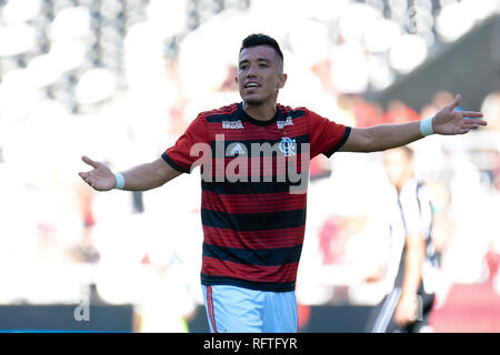 Rio de Janeiro, Brasilien. 26 Jan, 2019. Carioca2019, Botafogo x Flamengo-Match zwischen Botafogo und Flamengo für die 2019 Carioca Meisterschaft an Engenhao Stadion Foto: Thiago Ribeiro/AGIF AGIF/Alamy Credit: Live-Nachrichten Stockfoto