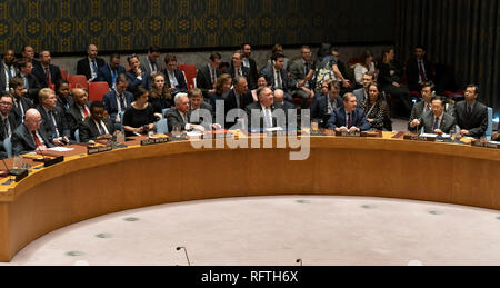 New York, USA. 26 Jan, 2019. New York, NY - 26. Januar 2019: Der Sicherheitsrat der Vereinten Nationen hält Dringlichkeitssitzung über die Situation in Venezuela Credit: Lev radin/Alamy leben Nachrichten Stockfoto