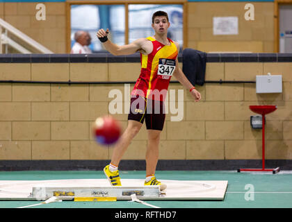 Cardiff, Wales, UK. 26. Januar, 2019. Athleten bei den 2019 Welsh Athletik Senior Indoor Championships gehalten an der National Indoor Athletik Zentrum in Cardiff, Wales. Quelle: Matthew Lofthouse/Alamy leben Nachrichten Stockfoto